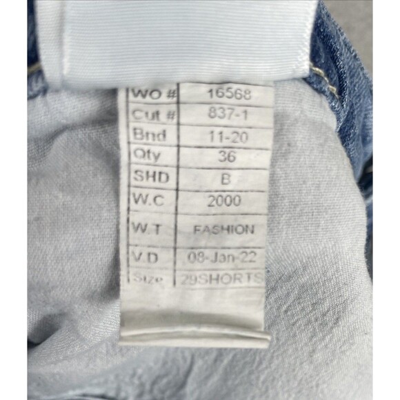 Guess Distressed Jean Short Shorts Womens 29 x 1.5 Blue Denim Cut Off EUC - Picture 9 of 9